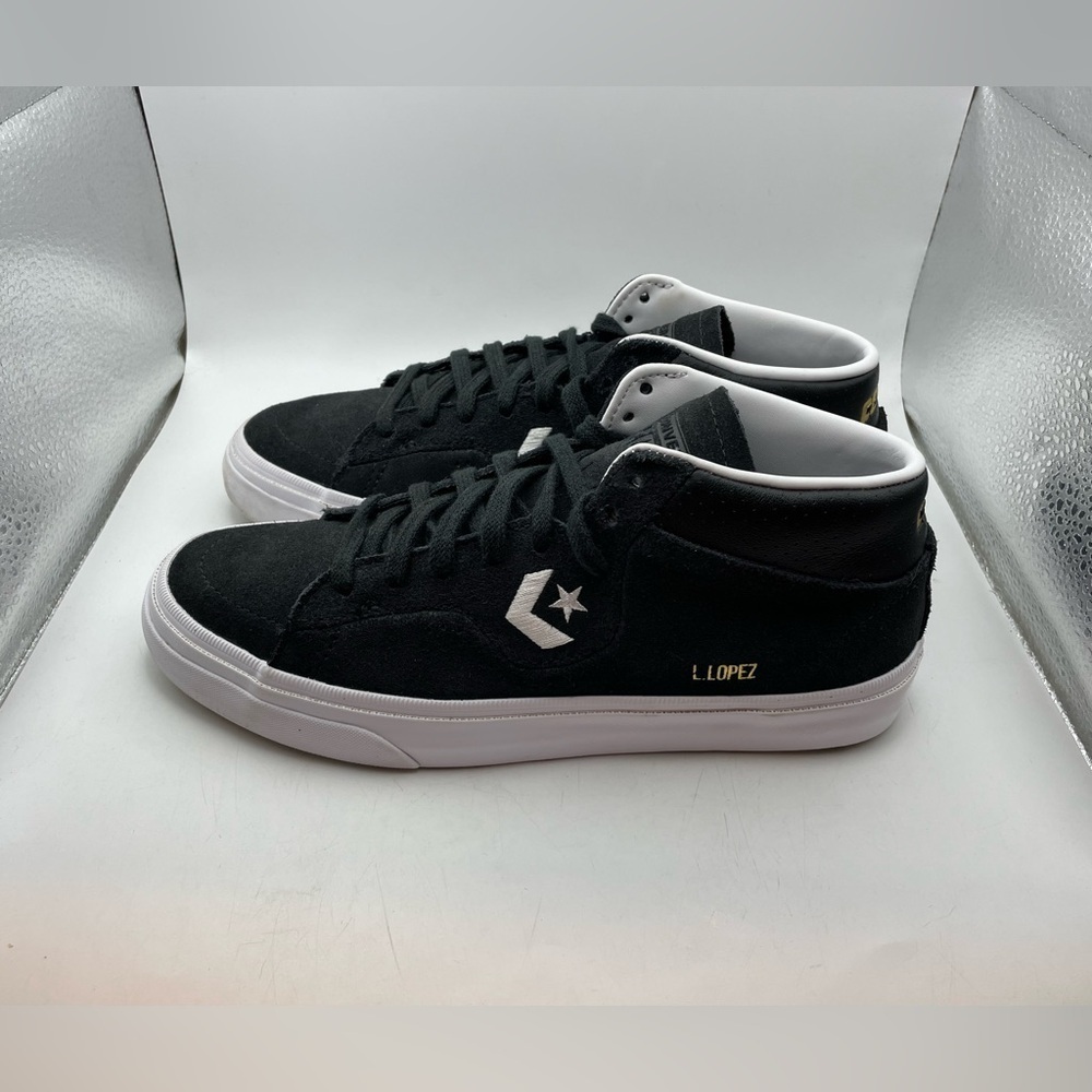 Converse X Louie Lopez Pro black mid sneakers size 6.5 women